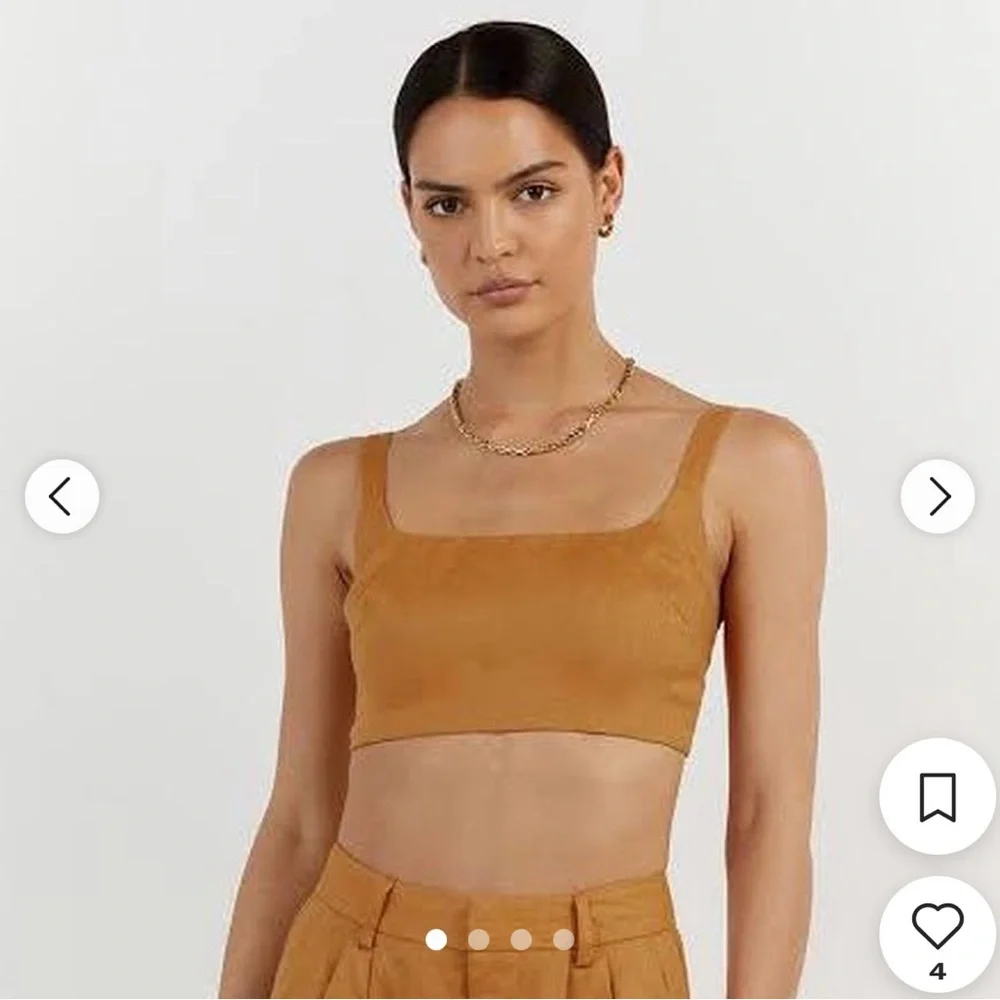 DISSH Rust Orange Linen Jumpsuit Set